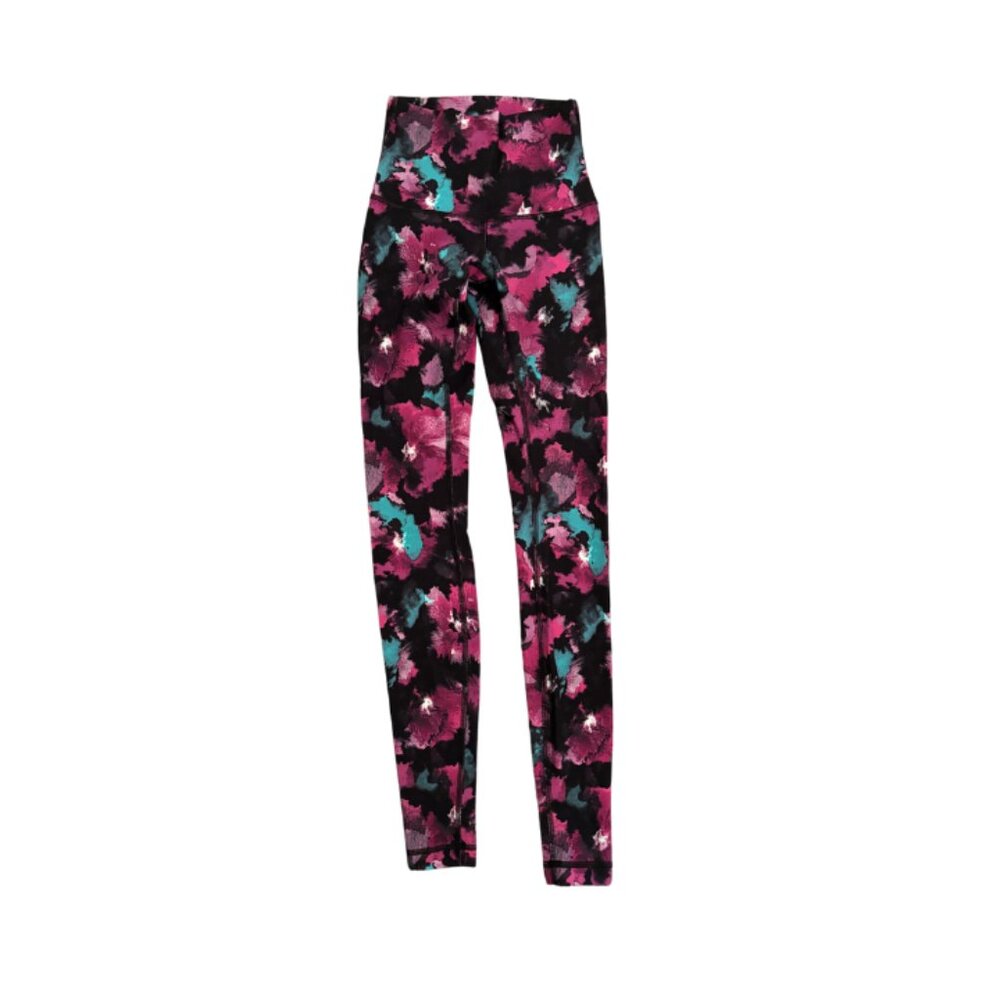 Lululemon Leggings Floral Multi/Black 28 Inch Inseam Size 2